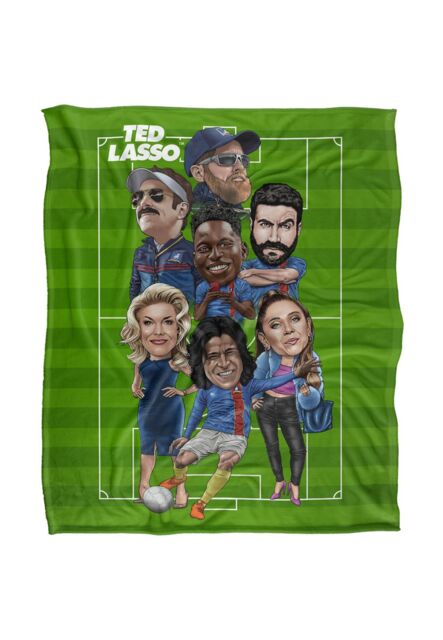 Warner Brothers Ted Lasso Silky Touch Super Soft Throw Blanket 152x127cm in White - Size: 152x127 cm - image 1