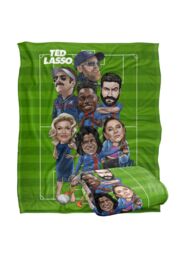 Warner Brothers Ted Lasso Silky Touch Super Soft Throw Blanket 152x127cm in White - Size: 152x127 cm - thumbnail 2