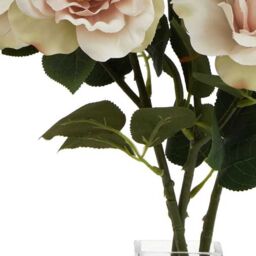 Hill Interiors The Natural Garden Collection Tea Rose Artificial Flower in Pale Pink - thumbnail 4
