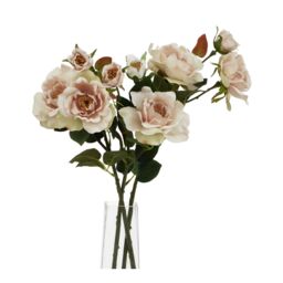 Hill Interiors The Natural Garden Collection Tea Rose Artificial Flower in Pale Pink - thumbnail 2