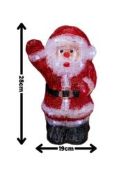 Marco Paul Pre-Lit Santa Claus Christmas Decoration in Red - thumbnail 3