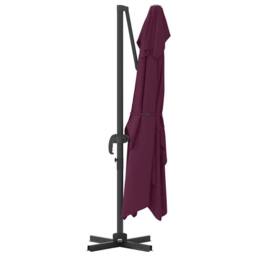 Berkfield Home Stunning Cantilever Umbrella Bordeaux Red Polyester, Steel Large in Burgundy - thumbnail 7