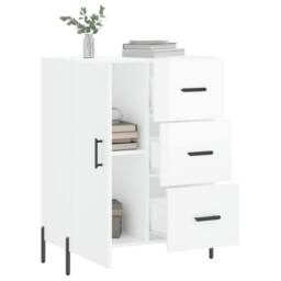 Berkfield Home Sideboard High Gloss White 69.5x34x90 cm Engineered Wood - thumbnail 4