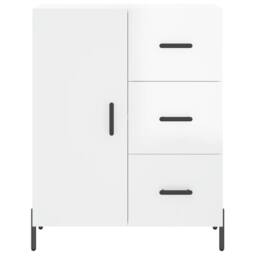 Berkfield Home Sideboard High Gloss White 69.5x34x90 cm Engineered Wood - thumbnail 5