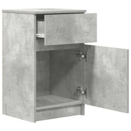 Berkfield Home Bedside Cabinets 2 pcs Concrete Grey 39x35x65 cm Engineered Wood - Size: 39 x 35 x 65 cm - thumbnail 6