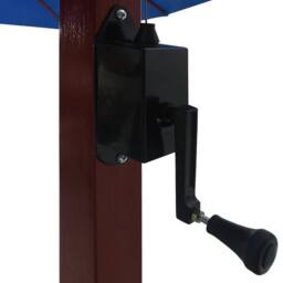 Berkfield Home Hanging Parasol with Wooden Pole 400x300 cm Blue - thumbnail 5