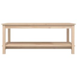Berkfield Home Coffee Table 110x55x45 cm Solid Wood Pine in Brown - Size: 110 x 55 x 45 cm - thumbnail 5
