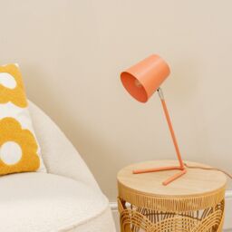 ValueLights Lark Metal Task Reading Compact Desk Table Lamp in Pink - thumbnail 1