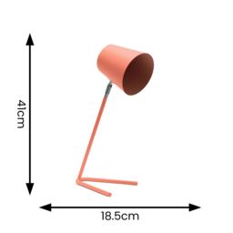 ValueLights Lark Metal Task Reading Compact Desk Table Lamp in Pink - thumbnail 6