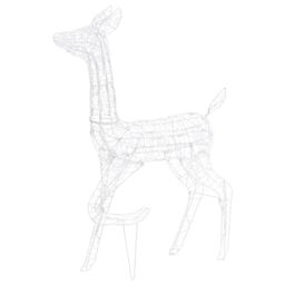 Berkfield Home Acrylic Reindeer Family Christmas Decoration 160 LED Warm White - thumbnail 6