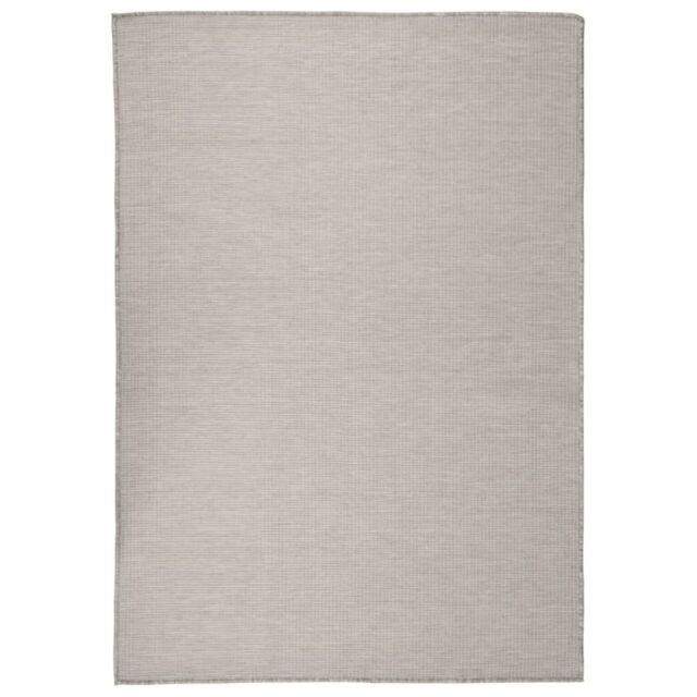 Berkfield Home Outdoor Flatweave Rug 160x230 cm Taupe in Beige - Size: 100 cm diameter - image 1