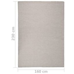Berkfield Home Outdoor Flatweave Rug 160x230 cm Taupe in Beige - Size: 100 cm diameter - thumbnail 6
