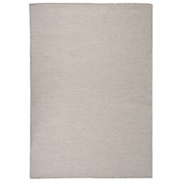 Berkfield Home Outdoor Flatweave Rug 160x230 cm Taupe in Beige - Size: 100 cm diameter - thumbnail 1