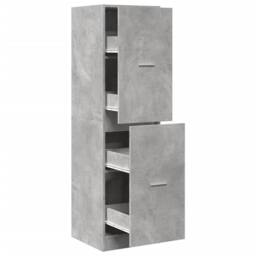 Berkfield Home Elegant Apothecary Cabinet¬†Concrete Grey 40x41x144.5 cm Engineer - thumbnail 3