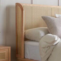 Birlea Rattan Bed Frame Venice Oak 4FT6 135cm Wrap Around in Beige - Size: King - thumbnail 2