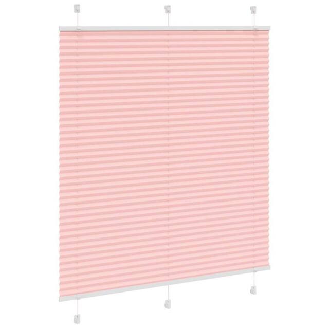 Berkfield Home Pleated Blind Pink 120x150 cm Fabric Width 119.4 cm Polyester - image 1
