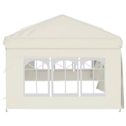 Berkfield Home Folding Party Tent with Sidewalls Cream 3x6 m in Beige - thumbnail 4