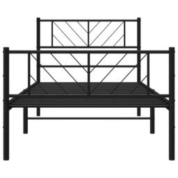 Berkfield Home Metal Bed Frame with Headboard & Footboard Black 80x200 cm - thumbnail 5