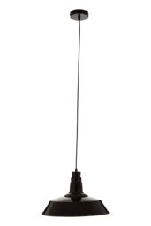 Orsina Matte Black Pendant Light, Deep Bowl Metal Hanging Lamp, Ceiling Mounted Pendant Light With Slim Cable - thumbnail 2