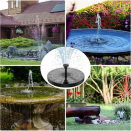 NESTLUNE 2.5W Floating Solar Pond Fountain Pump in Black - Size: 100 cm x 100 cm - thumbnail 6