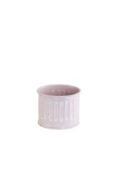 KDMD Mini Whitewash Pink Debossed Zinc Pot 10 Pack - thumbnail 1
