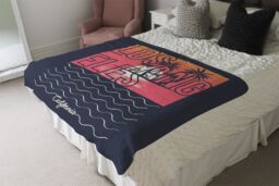 Benjamin Tate Design Los Angeles Sunset Blanket in Natural - Size: 120 cm x 150 cm - thumbnail 3