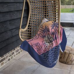 Benjamin Tate Design Los Angeles Sunset Blanket in Natural - Size: 120 cm x 150 cm - thumbnail 4