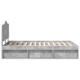 Berkfield Home Bed Frame with Headboard Concerte 120 x 200 cm Solid Pine Wood in Grey - thumbnail 8