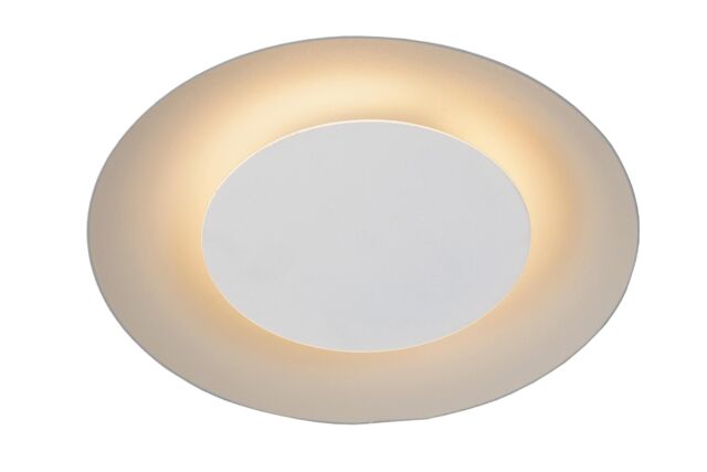 Lucide 'FOSKAL' Non Dimmable Stylish Modern Indoor LED Flush Ceiling Light in White - image 1