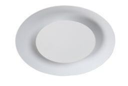 Lucide 'FOSKAL' Non Dimmable Stylish Modern Indoor LED Flush Ceiling Light in White - thumbnail 2