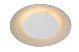 Lucide 'FOSKAL' Non Dimmable Stylish Modern Indoor LED Flush Ceiling Light in White - thumbnail 1