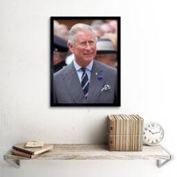 "Artery8 King Charles III Third Scotland United Kingdom Dan Marsh Framed Art in Grey - Size: W12"" x H16""" - thumbnail 2