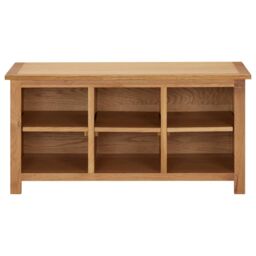 Berkfield Home Shoe Rack 90x37x45 cm Solid Oak Wood in Brown - Size: 90 x 37 x 45 cm - thumbnail 2