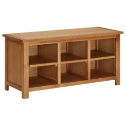 Berkfield Home Shoe Rack 90x37x45 cm Solid Oak Wood in Brown - Size: 90 x 37 x 45 cm