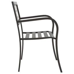 Berkfield Home Garden Bench 125 cm Steel Black - thumbnail 4
