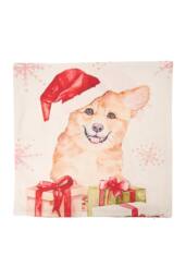 Living and Home Christmas Themed Decorative Pillow Case with Festive Motifs - thumbnail 3