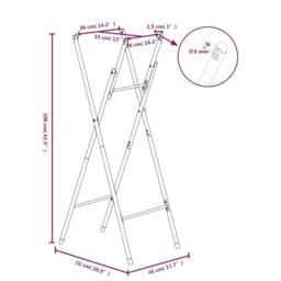 Berkfield Home Durable Folding Bar Table Legs Silver 45x53x108 cm Galvanised Steel - Size: 45 x 53 x 108 cm - thumbnail 6