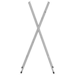 Berkfield Home Durable Folding Bar Table Legs Silver 45x53x108 cm Galvanised Steel - Size: 45 x 53 x 108 cm