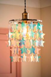 ValueLights Orla Irridescent 2 Tier Star Easy Fit Ceiling Pendant Lamp Shade - Size: 9 inches - thumbnail 2