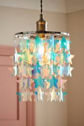 ValueLights Orla Irridescent 2 Tier Star Easy Fit Ceiling Pendant Lamp Shade - Size: 9 inches - thumbnail 1