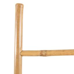 Berkfield Home Towel Ladder with 5 Rungs Bamboo 150 cm in Brown - thumbnail 3