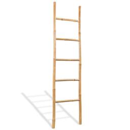 Berkfield Home Towel Ladder with 5 Rungs Bamboo 150 cm in Brown