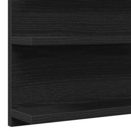Berkfield Home Durable Bathroom Mirror Cabinet Black Oak 90x11x45 cm Engineered Wood - Size: 90 x 11 x 45 cm - thumbnail 9