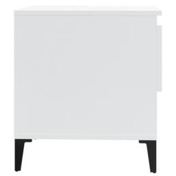Berkfield Home Side Table High Gloss White 50x46x50 cm Engineered Wood - Size: 50 x 46 x 50 cm - thumbnail 8