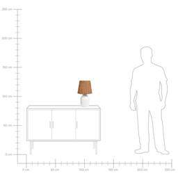Wyld and Coco White Ceramic Table Lamp with Rattan Shade - Bedside Hallway Lounge - thumbnail 9
