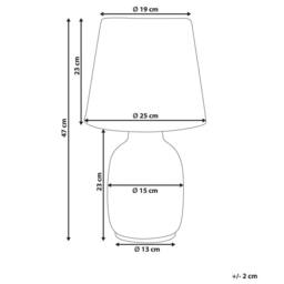 Wyld and Coco White Ceramic Table Lamp with Rattan Shade - Bedside Hallway Lounge - thumbnail 3