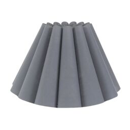 ValueLights Lauren Fabric Pleated Scallop Edge Tapered Ceiling Floor Table Lamp Shade in Grey - thumbnail 2