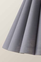 ValueLights Lauren Fabric Pleated Scallop Edge Tapered Ceiling Floor Table Lamp Shade in Grey - thumbnail 5