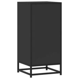 Berkfield Home Sideboard Black 35.5x35x76 cm Engineered Wood & Metal - thumbnail 7