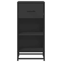 Berkfield Home Sideboard Black 35.5x35x76 cm Engineered Wood & Metal - thumbnail 4